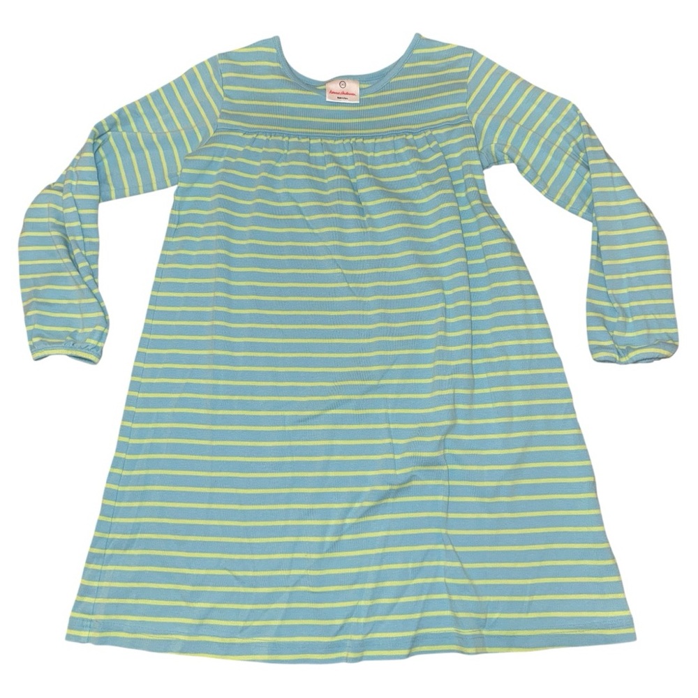 Hanna Andersson Blue and Green Stripped Dress